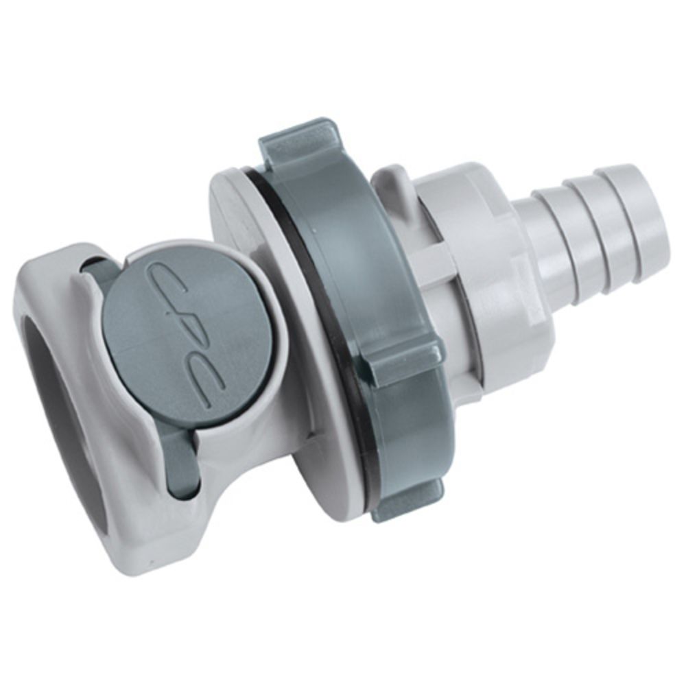 63900 NSF Non-Valved Panel Mount Hose Barb Coupling Body 1/2 ID Barb