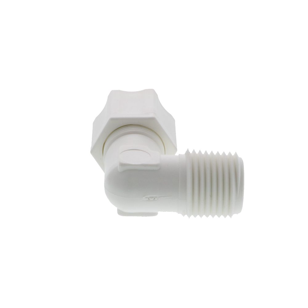JACO 40-8-8-P-PG Polypropylene Male Elbow 1/2 OD Tube x 1/2 MPT