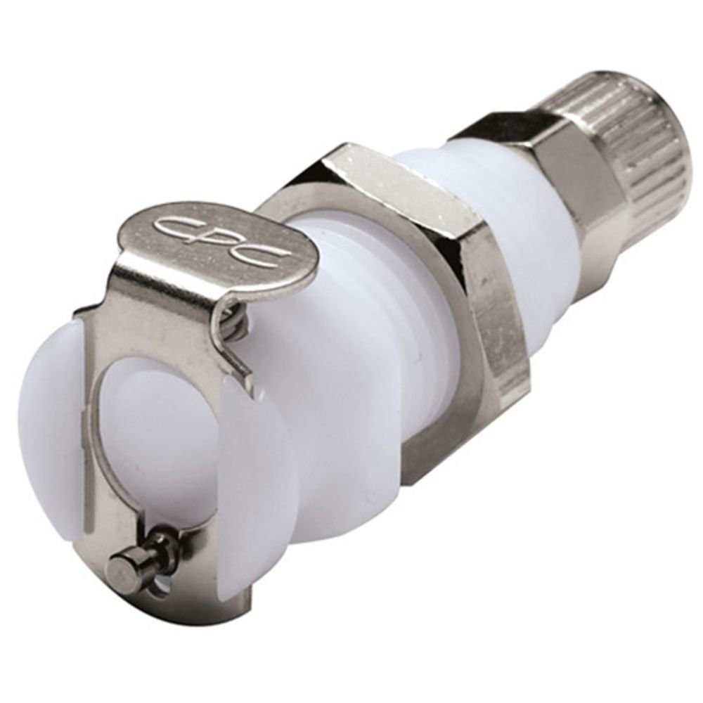 PMCD1204 Valved Panel Mount PTF Coupling Body 1/4 PTF