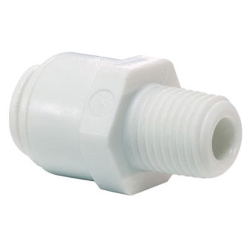 John Guest Male Connector NPTF - 1/4 x 1/8 NPTF - White