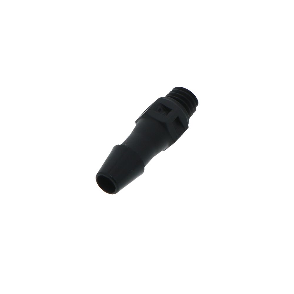 FitQuik Nylon Thread to Tube Straight Fitting Black - 10-32 UNF to 5/32 Hose Barb