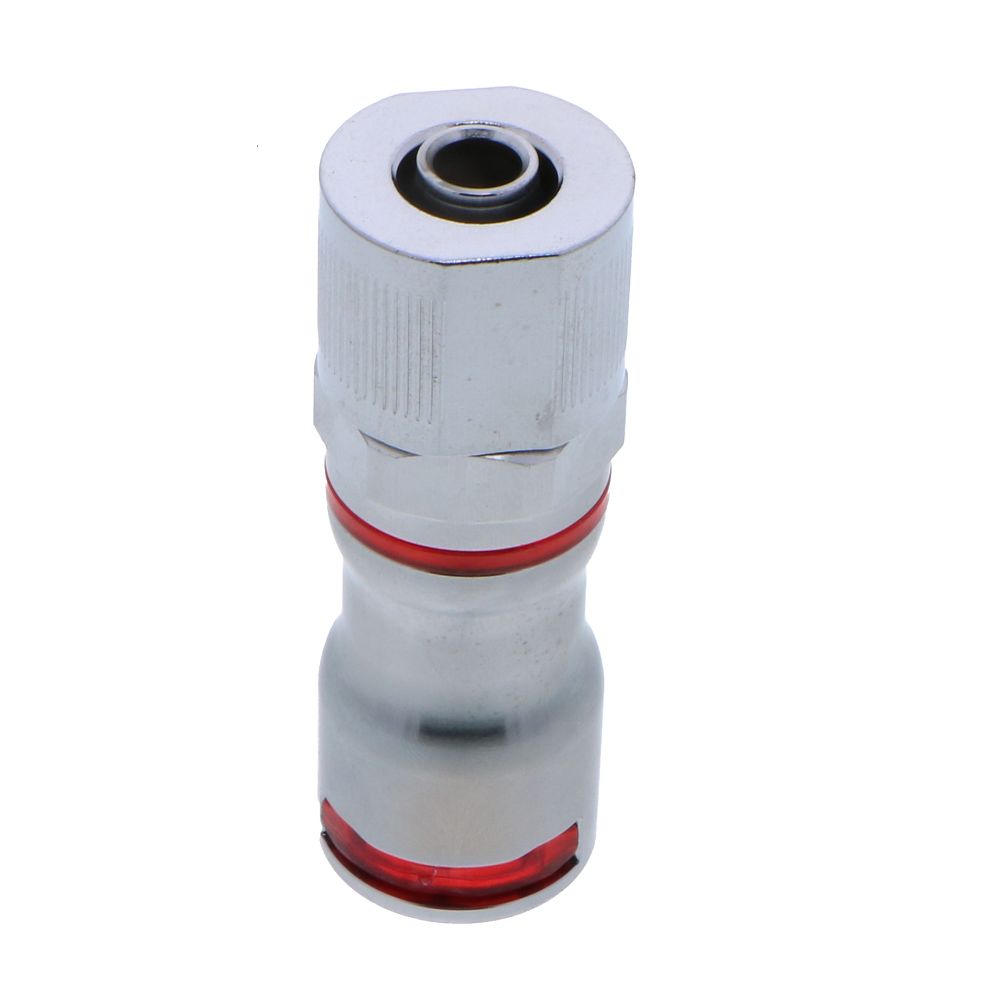 LQ6D13008RED Valved Inline PTF Liquid Cooling Coupling Body 1/2 PTF Warm Red