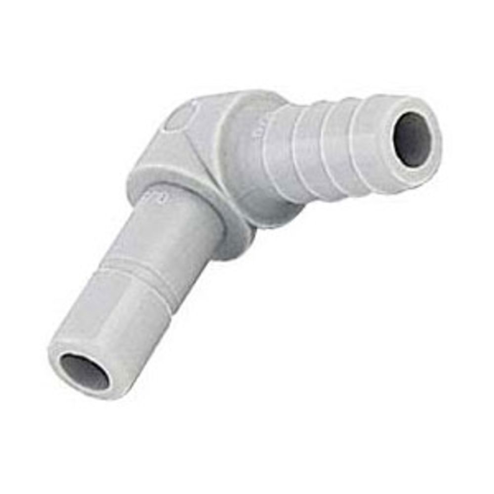 DMfit Stem Elbow Barb Connector - 5/16 OD Stem x 1/4 ID Barb
