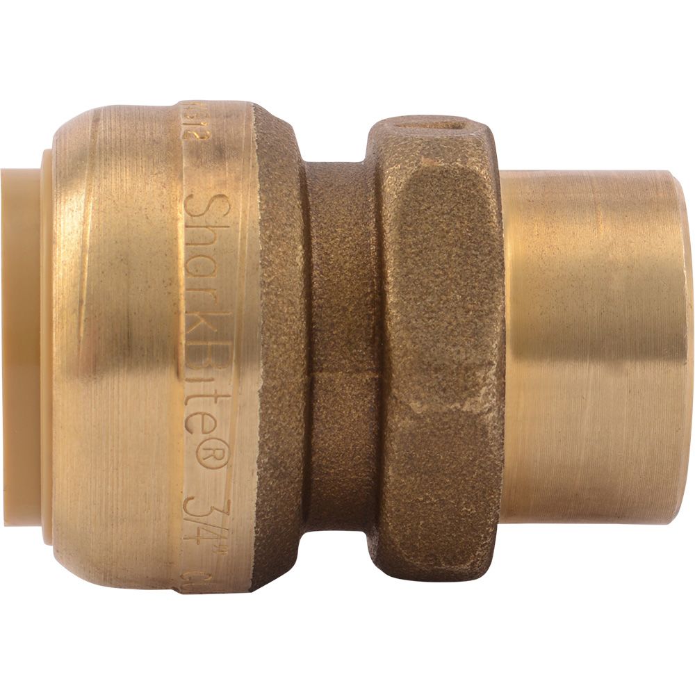 SharkBite® U092LF Lead-Free Brass Push-to-Connect Female Adapter - 3/4" x 1/2" FPT Bullnose