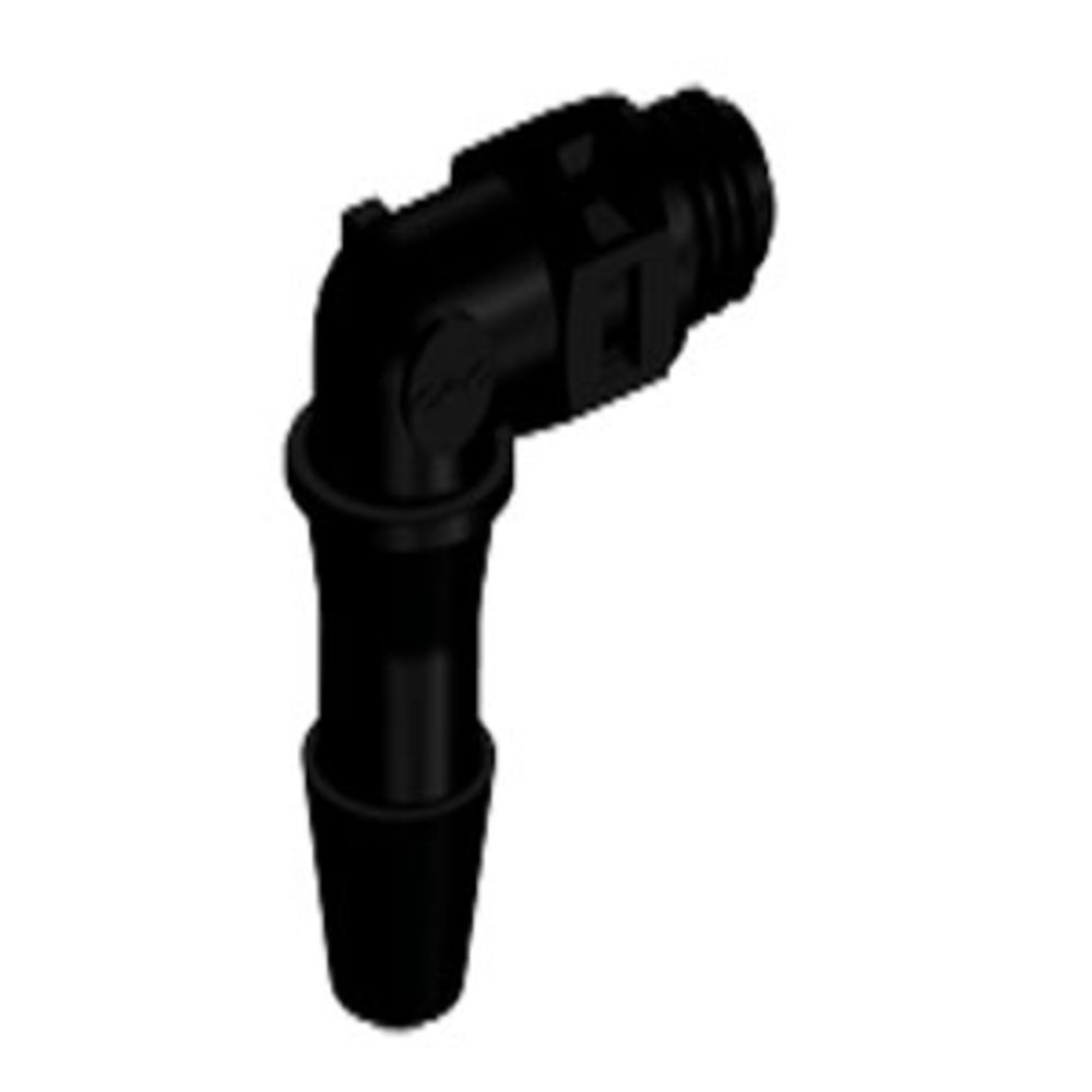 ME531 Elbow Fitting Black Nylon Tapered 10-32 X 5/32 HB