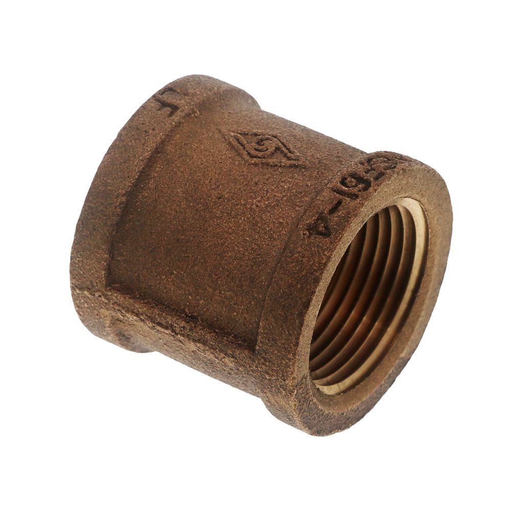 Threaded Bronze Coupling Lead-Free 1-1/4 FIPT x 1-1/4 FIPT