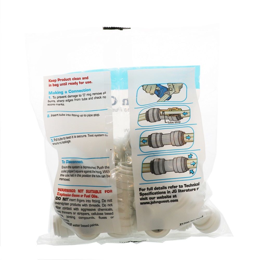 John Guest Union Tee Polypro - 1/2