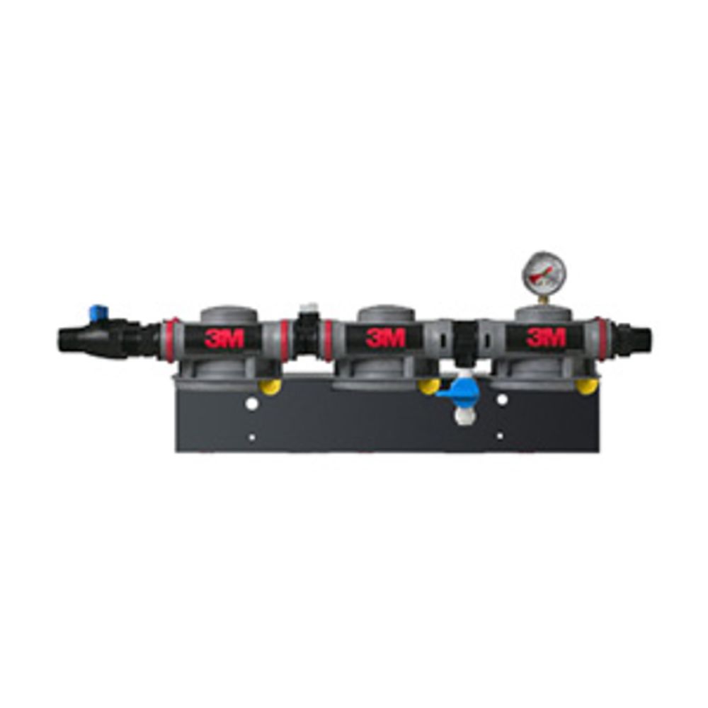 3M Water Filtration 3/4" MNPT, Triple Head, Parallel Flow