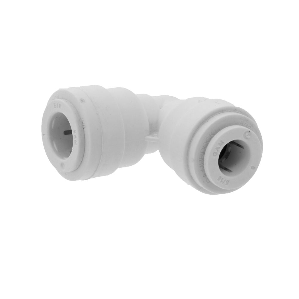 GA Murdock Q0620526 Polypropylene Elbow Union - 3/8 x 5/16 Push-in