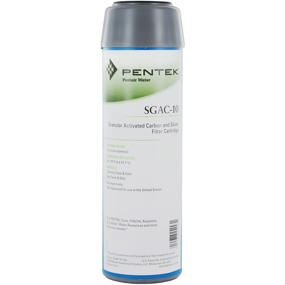 Pentek 155254-43 SGAC-10 Silver-Impregnated GAC Filter