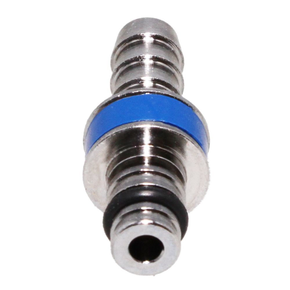 Colder MC2204K3 1/4 Hose Barb Non-Valved In-Line Chrome-plated Brass Coupling Insert - Blue