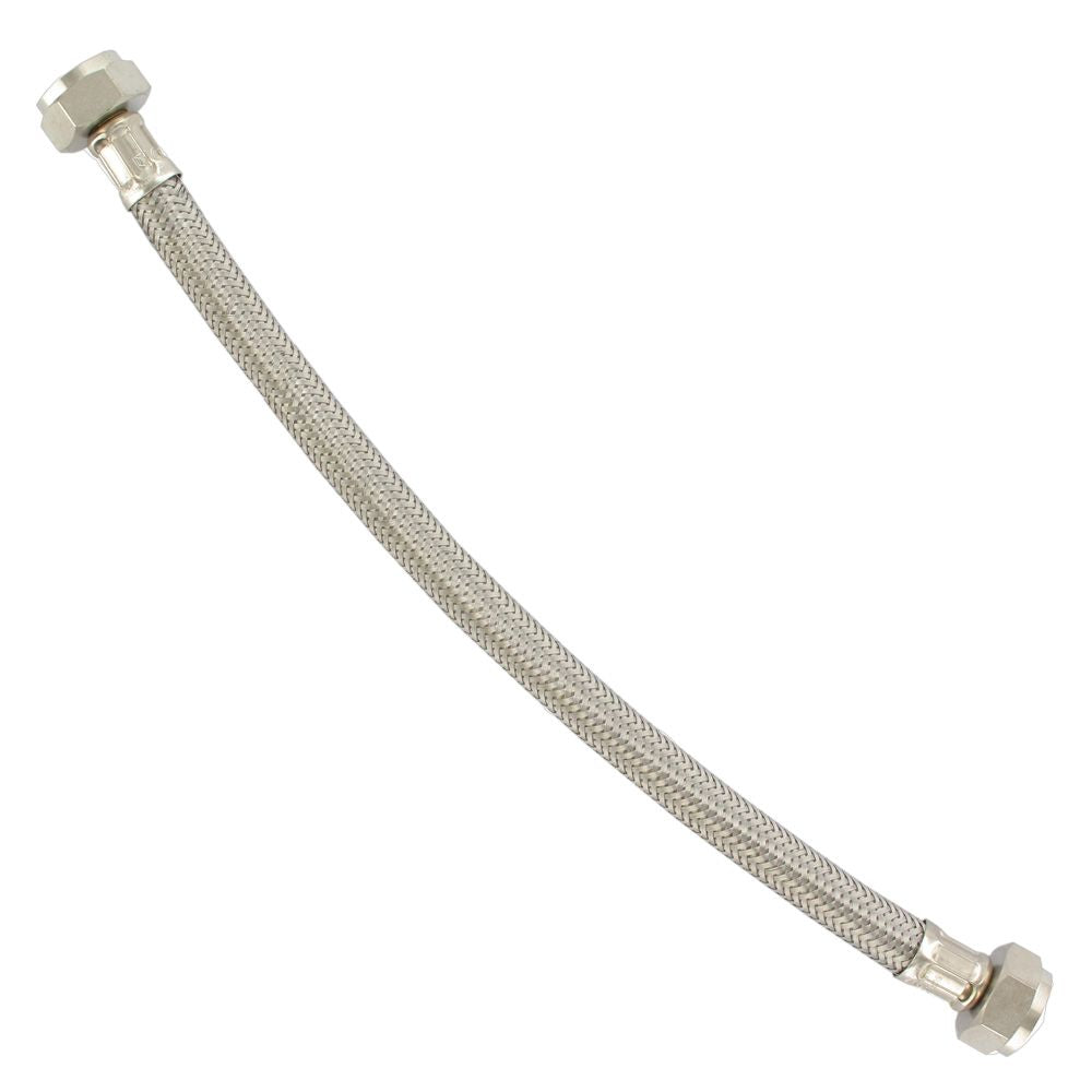Braided Stainless Steel Hose 304 1/2" FIP x 1/2" FIP 20" Length