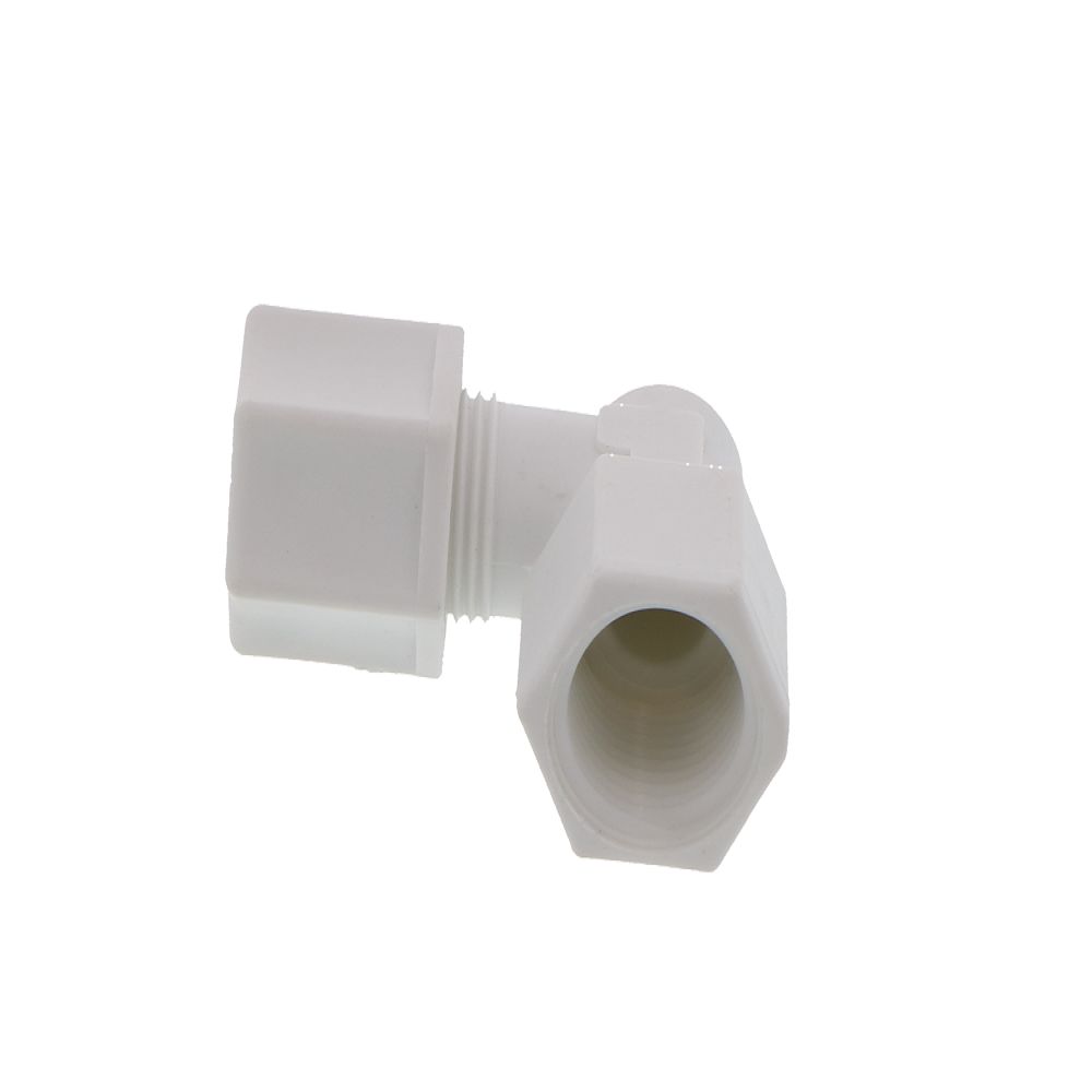 JACO 45-6-6-P-O Polypropylene Female Elbow 3/8 OD Tube x 3/8 FPT