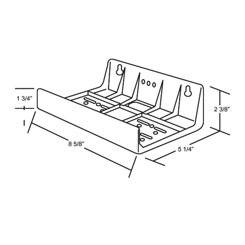 Omnipure B2PW Mounting Bracket - TWO Housing PLASTIC "U" Shaped for Slimline Housings, E, Q and ELF Series Filters