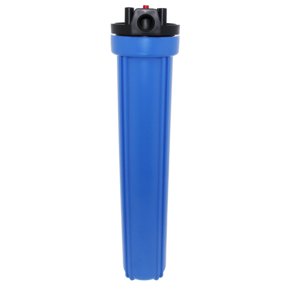 20" Neo-Pure Standard Water Filter Housing Black/Blue with Pressure Relief - 3/4" FPT