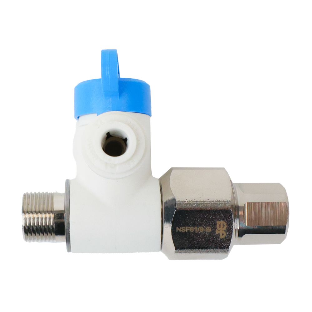 John Guest Angle Stop Adapter Valve Lead-Free - 1/2 x 3/8 x 1/4