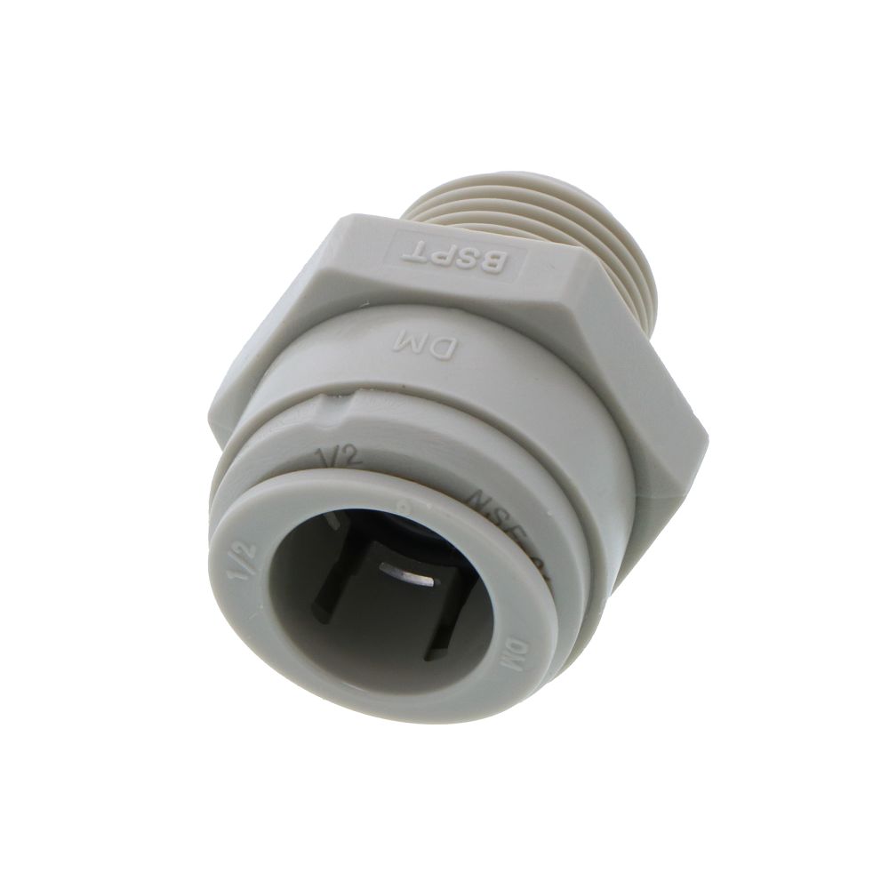 DMfit Straight BSPT Male - 1/2" Push-in x 3/8" BSPT