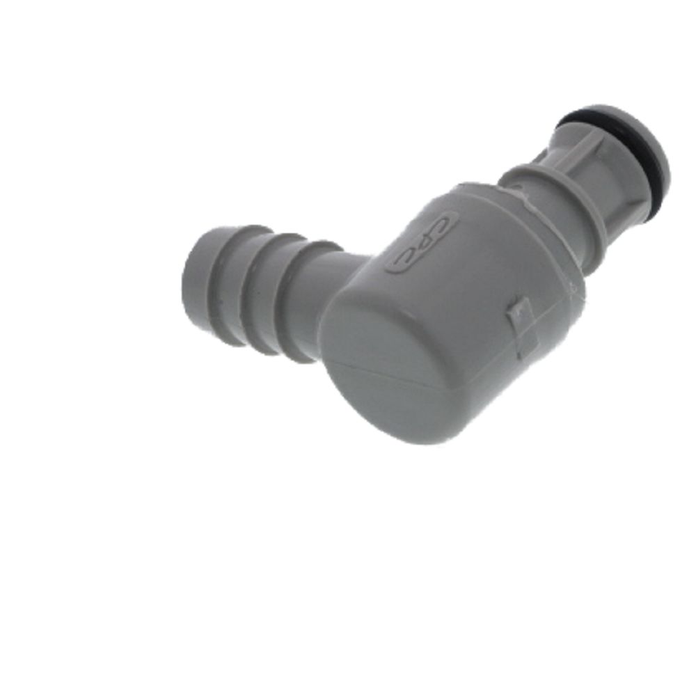 EFC23612 Non-Valved Hose Barb Elbow Coupling Insert 3/8 ID Barb