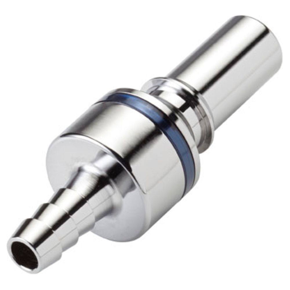 LQ4D22004BLU Valved In-Line Liquid Cooling Coupling Insert 1/4 ID Barb Cool Blue