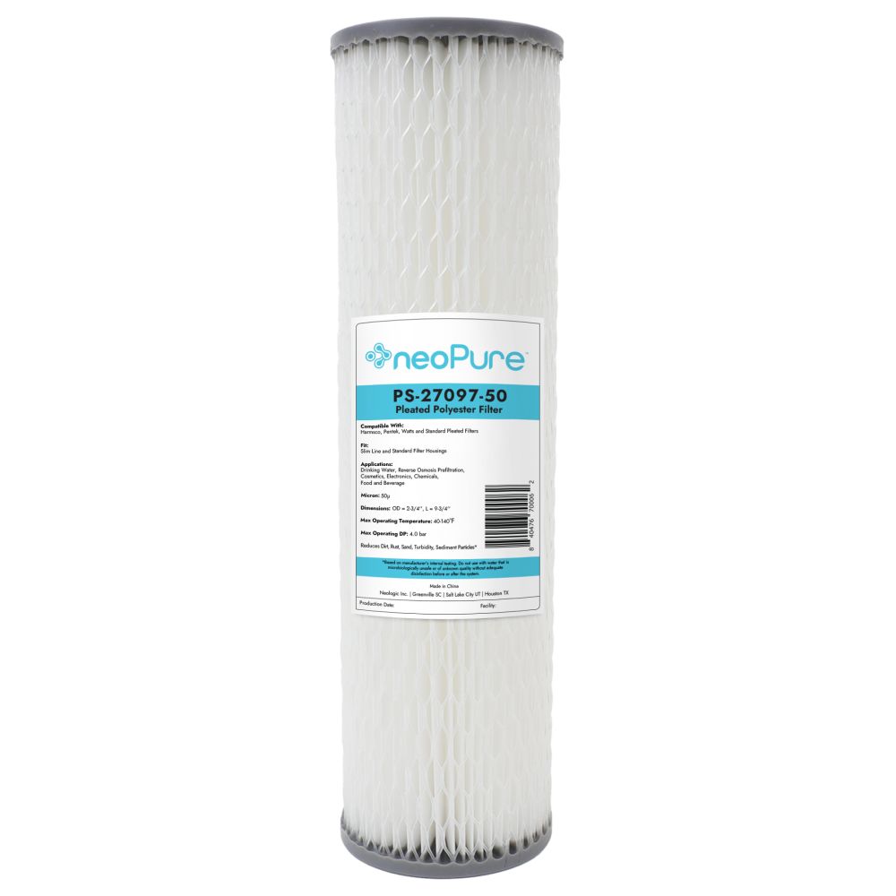 Neo-Pure PS-27097-50 9-3/4" High Efficiency Pleated Filter 50 micron