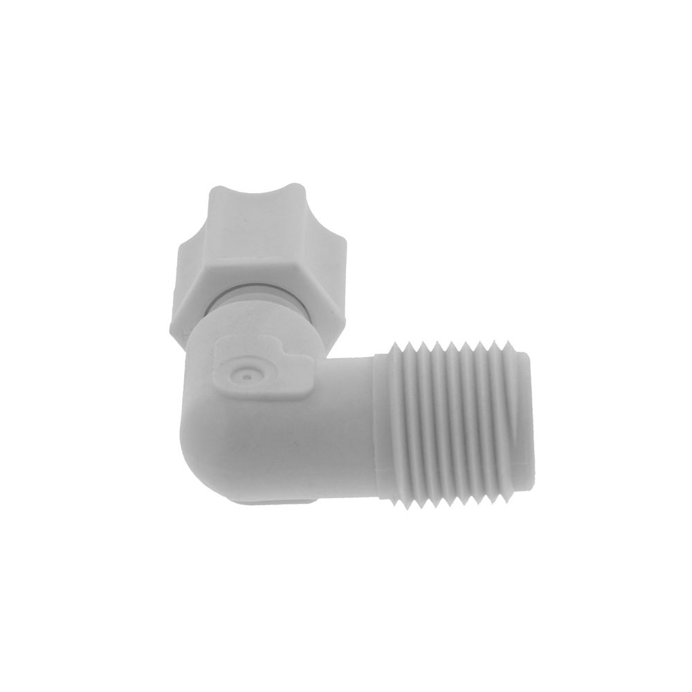 JACO 40-4-6-P-O Polypropylene Male Elbow 1/4 OD Tube x 3/8 MPT