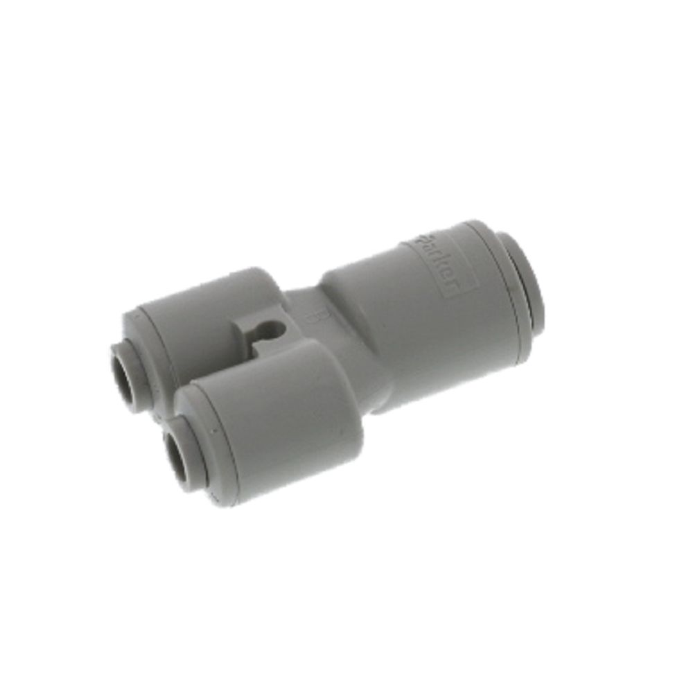 Parker A6WY4-MG True Seal Push-to-Connect Y Union - 3/8 QC x 1/4 QC