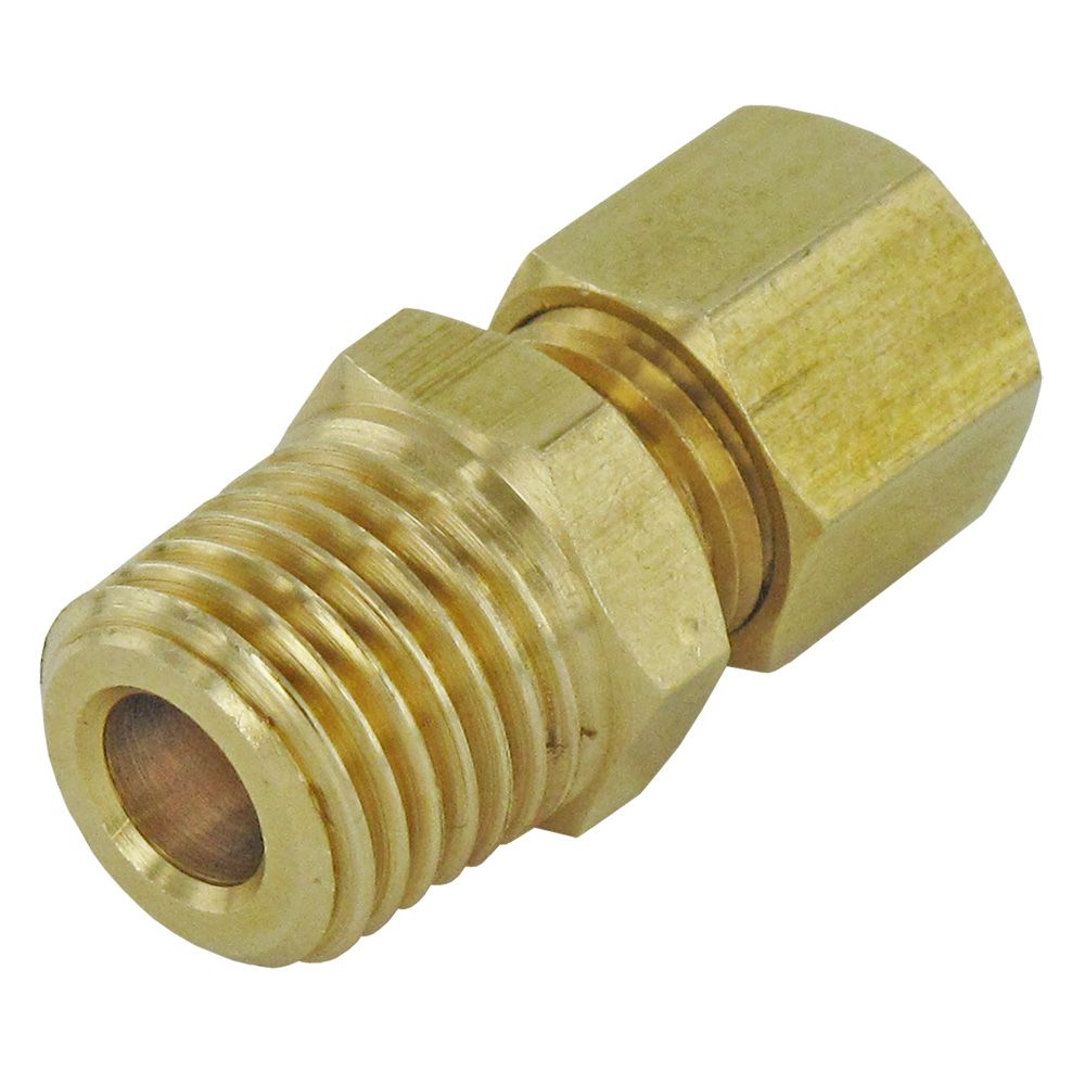Brass Male Connector 1/4 Compression x 1/4 NPT