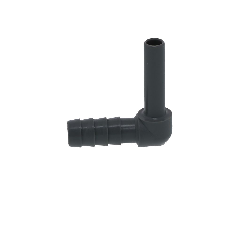 John Guest Stem Elbow Barb Connector - 1/4 OD Stem x 5/16 ID Barb
