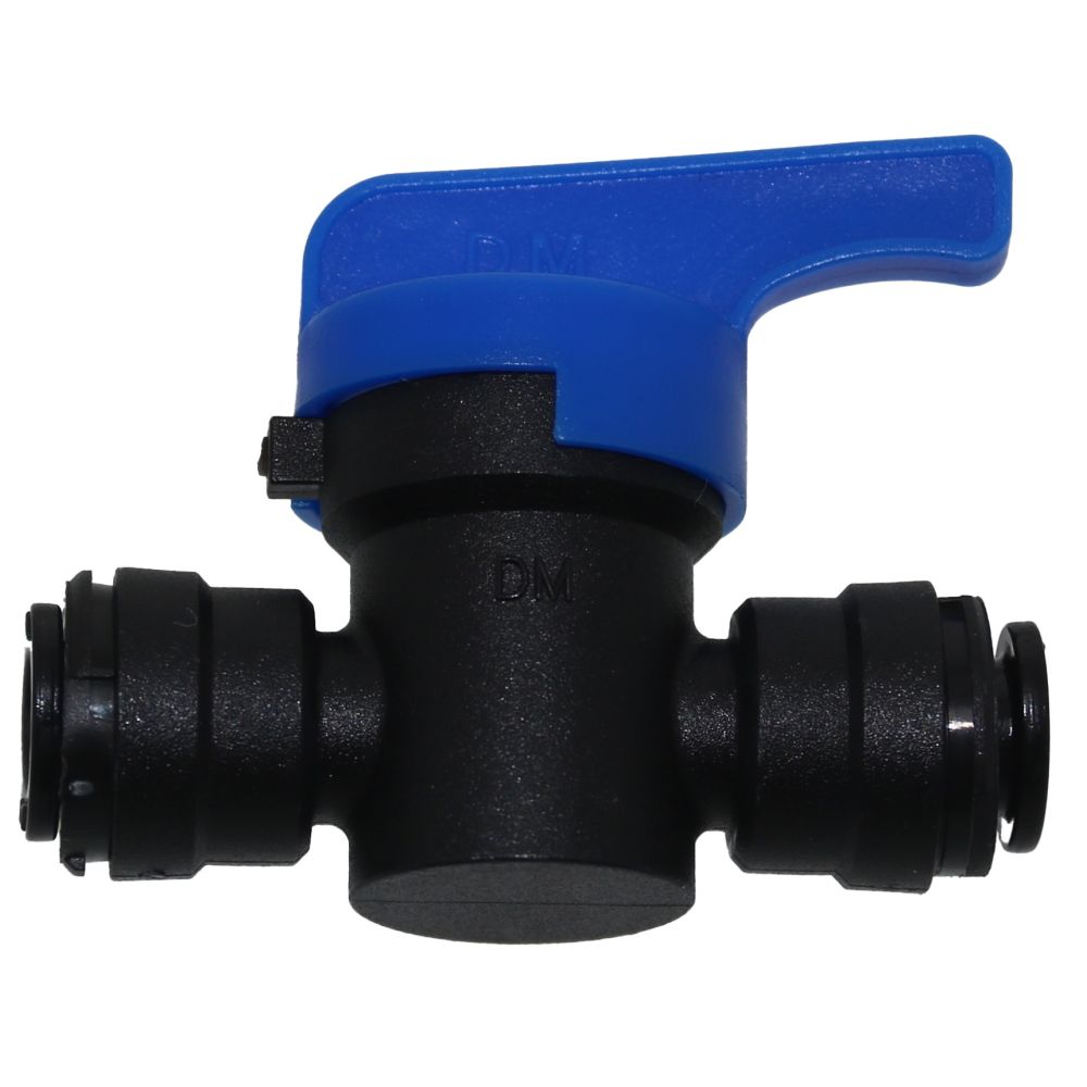 NeoFit Quick Connect 1/4" x 1/4" Polypropylene Shut-Off Valve - Black
