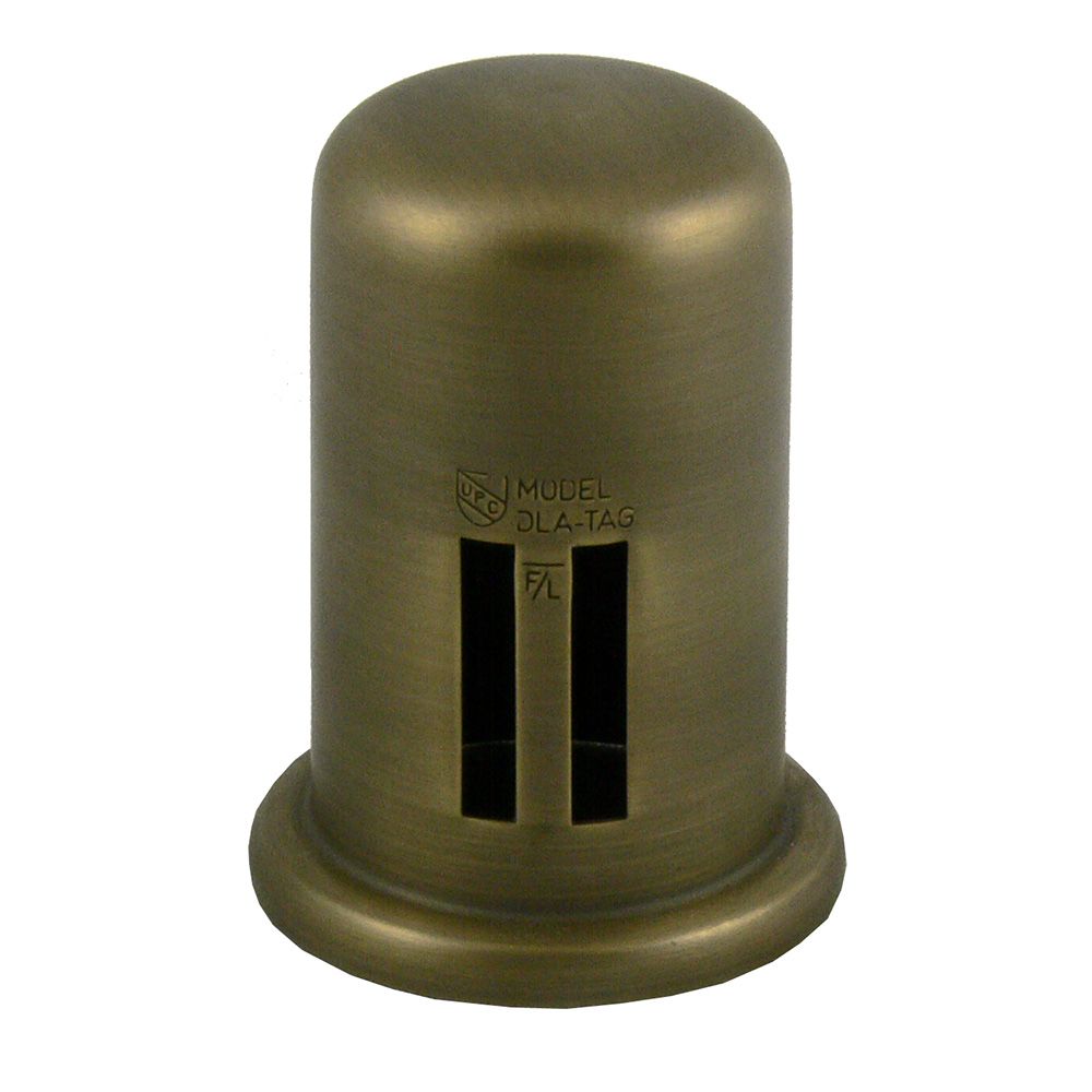 Brass Cover Cap for Twin Inlet Air Gap - Weathered Brass