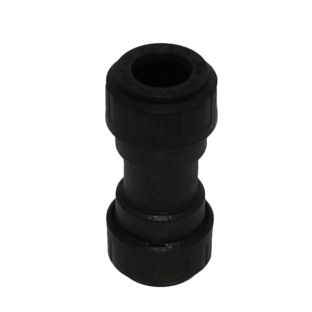 John Guest ProLock Black Reducing Coupler - 1/2 CTS x 3/8 CTS