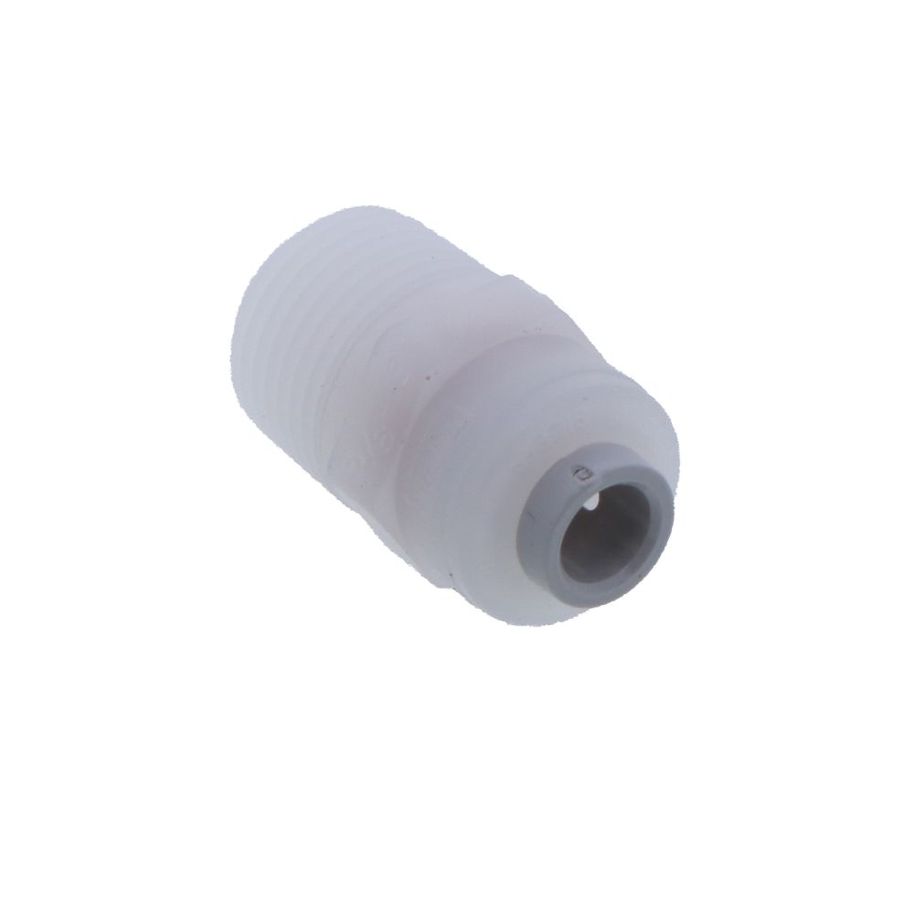 Kynar PVDF Male Connector - 1/4 x 3/8 NPTF