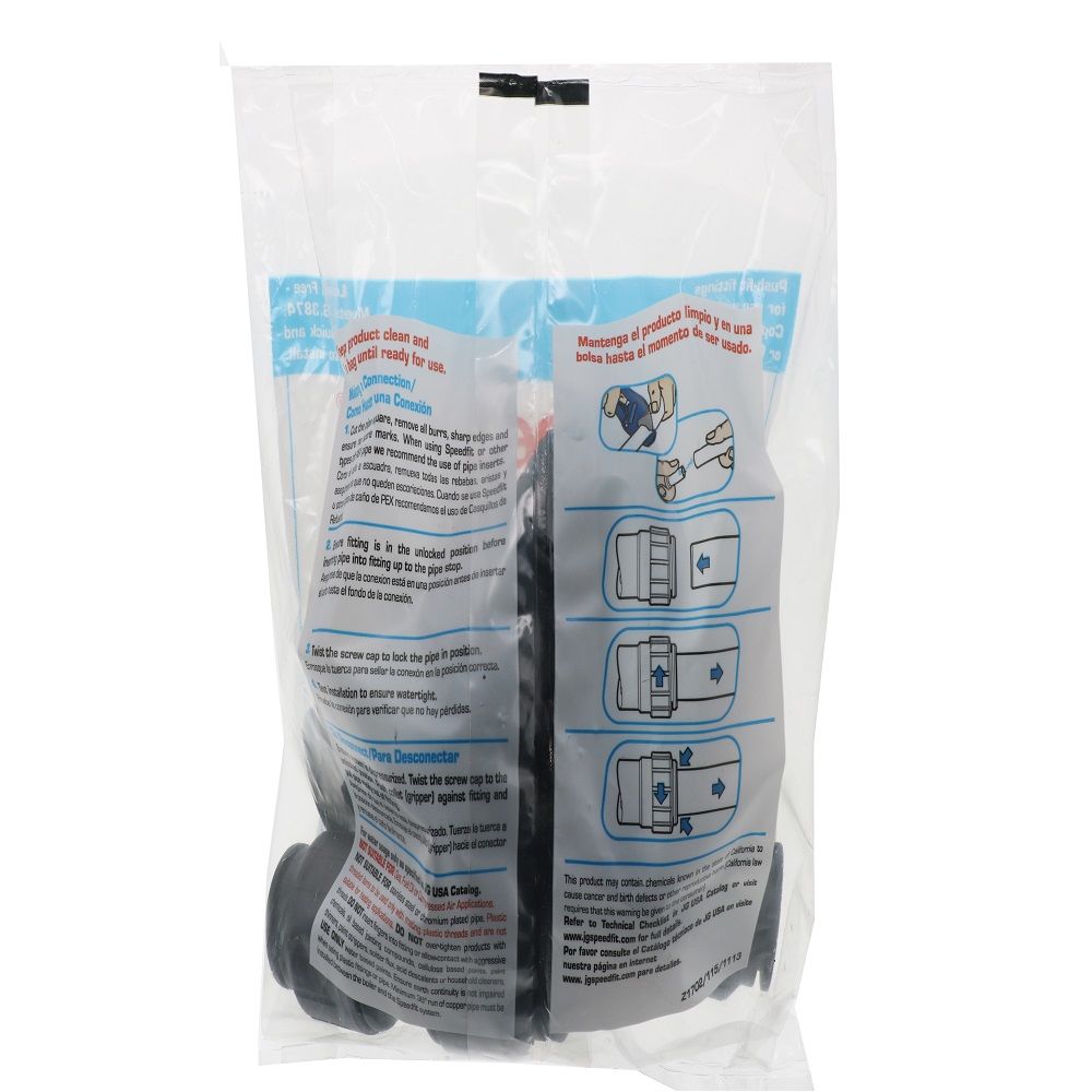 John Guest Black Coupler - 3/4 CTS