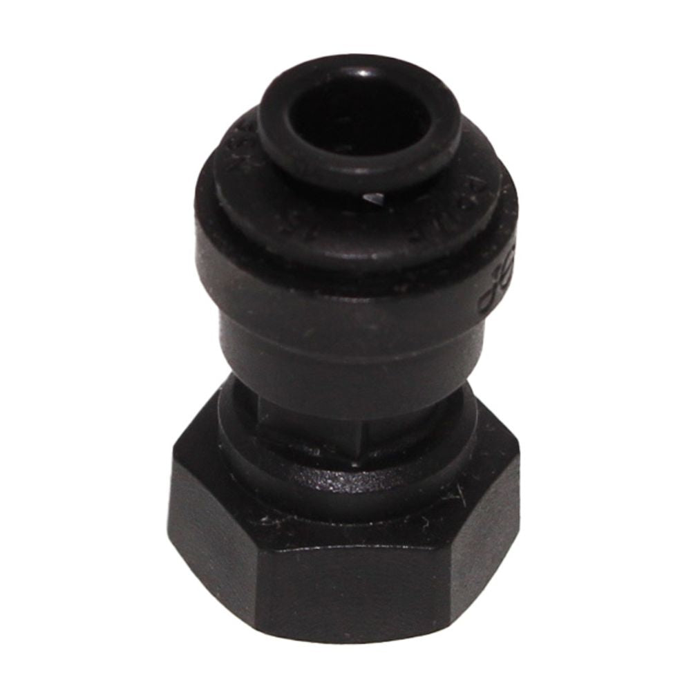 John Guest Female Adapter NPTF Black Polypropylene - 1/4 x 1/8 NPTF