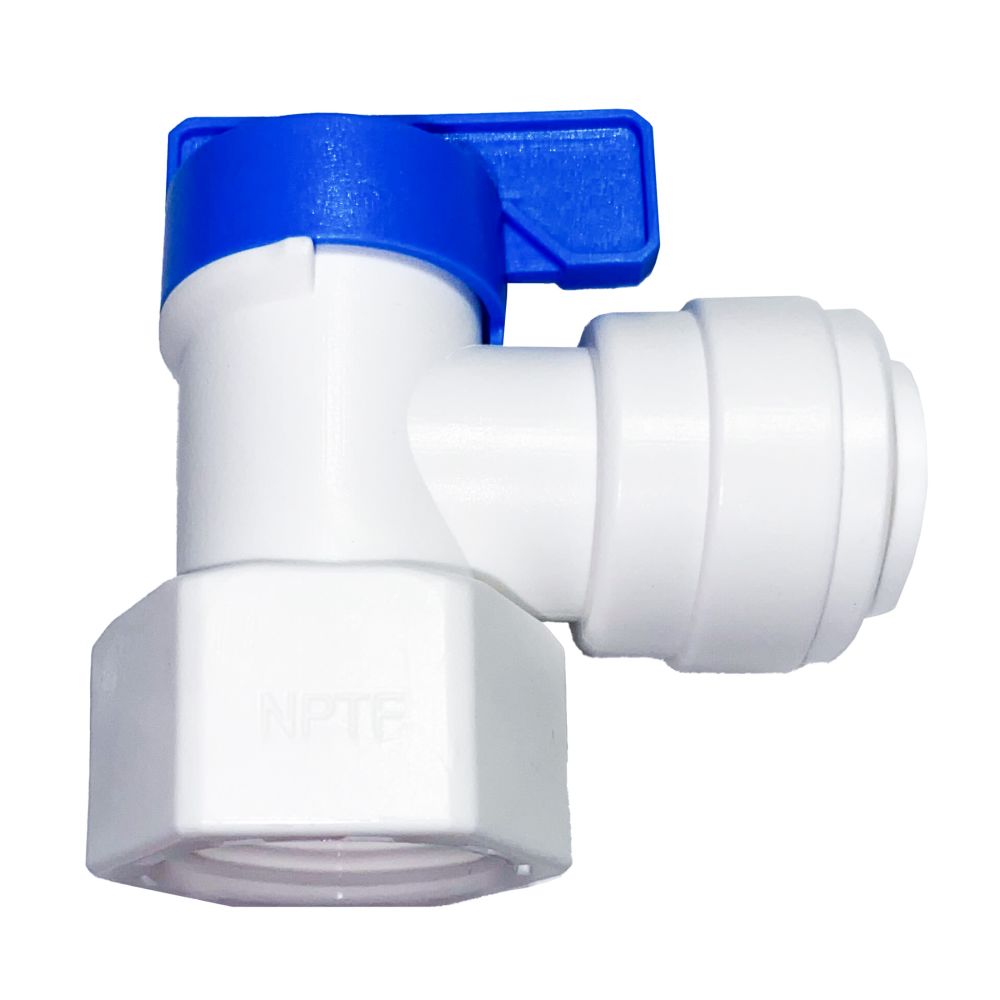NeoFit - Acetal White Tank Valve Female Elbow 3/4" FPT x 5/8" tube