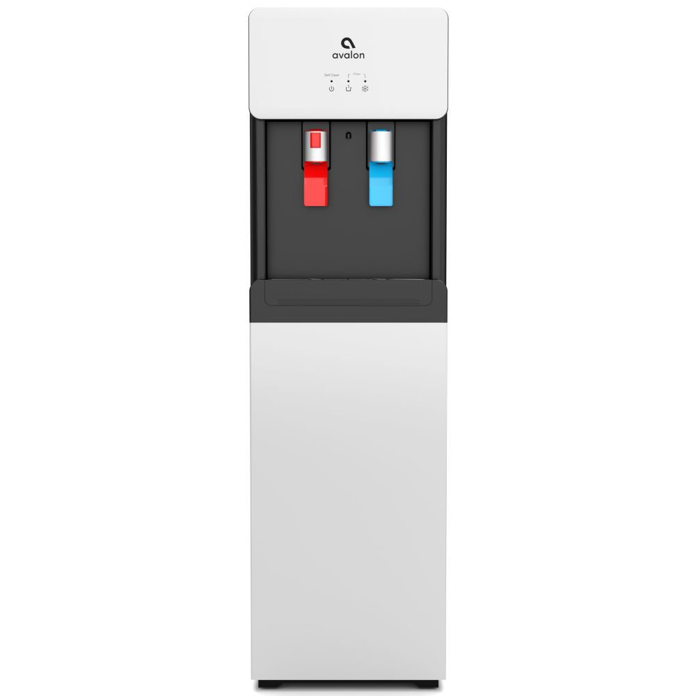 Avalon Self Cleaning Bottleless Water Cooler Dispenser - Hot & Cold Water, Child Safety Lock, Innovative Slim Design - UL/Energy Star Approved - White