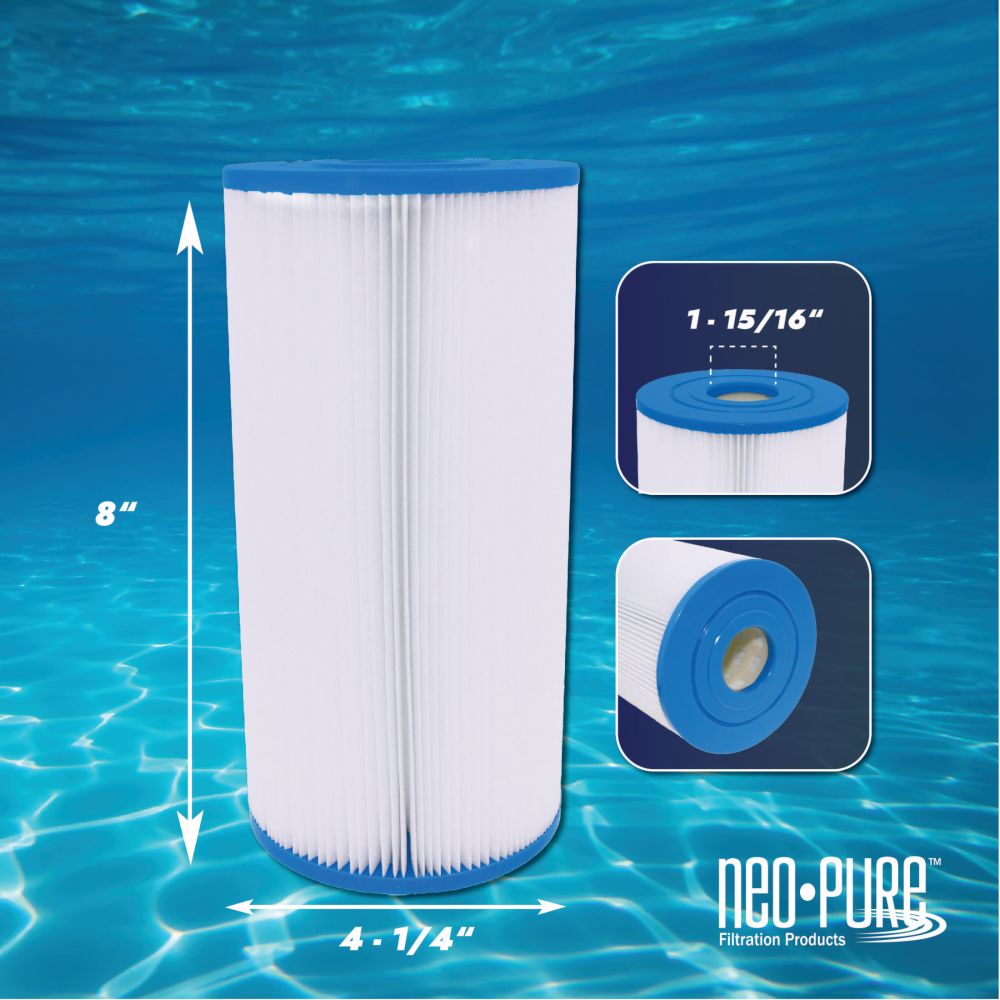 Neo-Pure PS-4D5-AA Pool and Spa Filter 4-1/4" x 8"