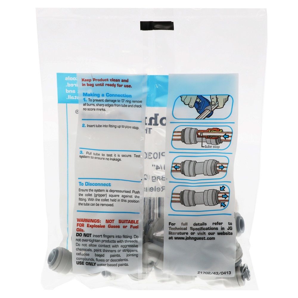 John Guest Union Elbow - 1/4