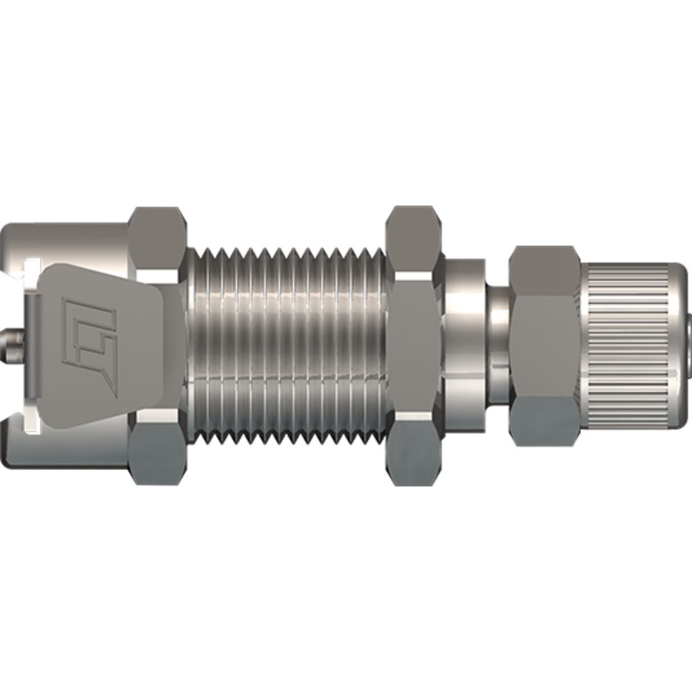 LinkTech 20CB Series Panel Mt. Female, Non-valved, 1/4" PTF, Chrome Brass