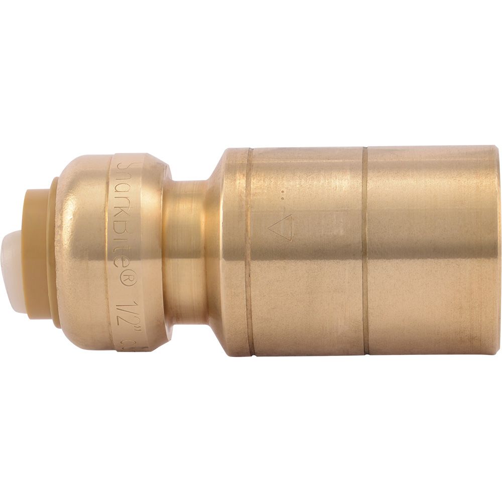 SharkBite® U722LF Lead-Free Brass Push-to-Connect Reducing Stem - 1/2" x 1" CTS