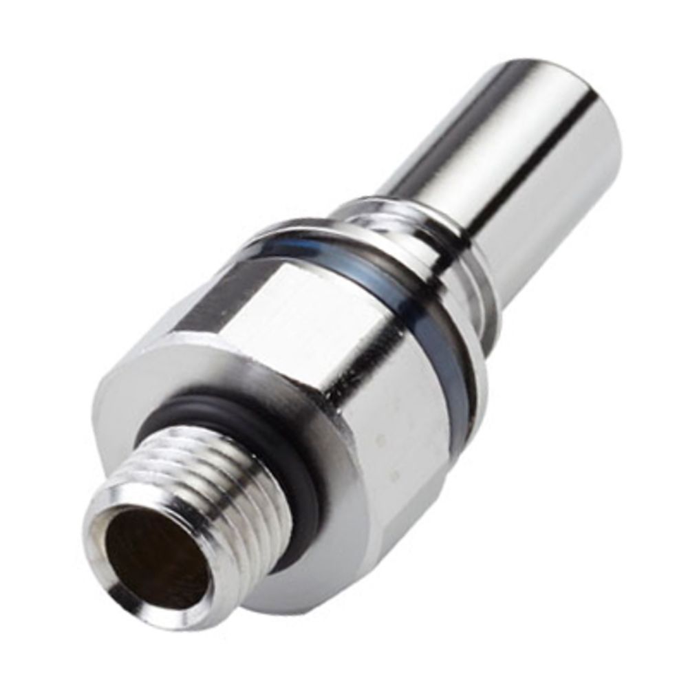 LQ4D46004BLU Valved Straight Thread Liquid Cooling Coupling Insert 1/4 SAE-04 Cool Blue