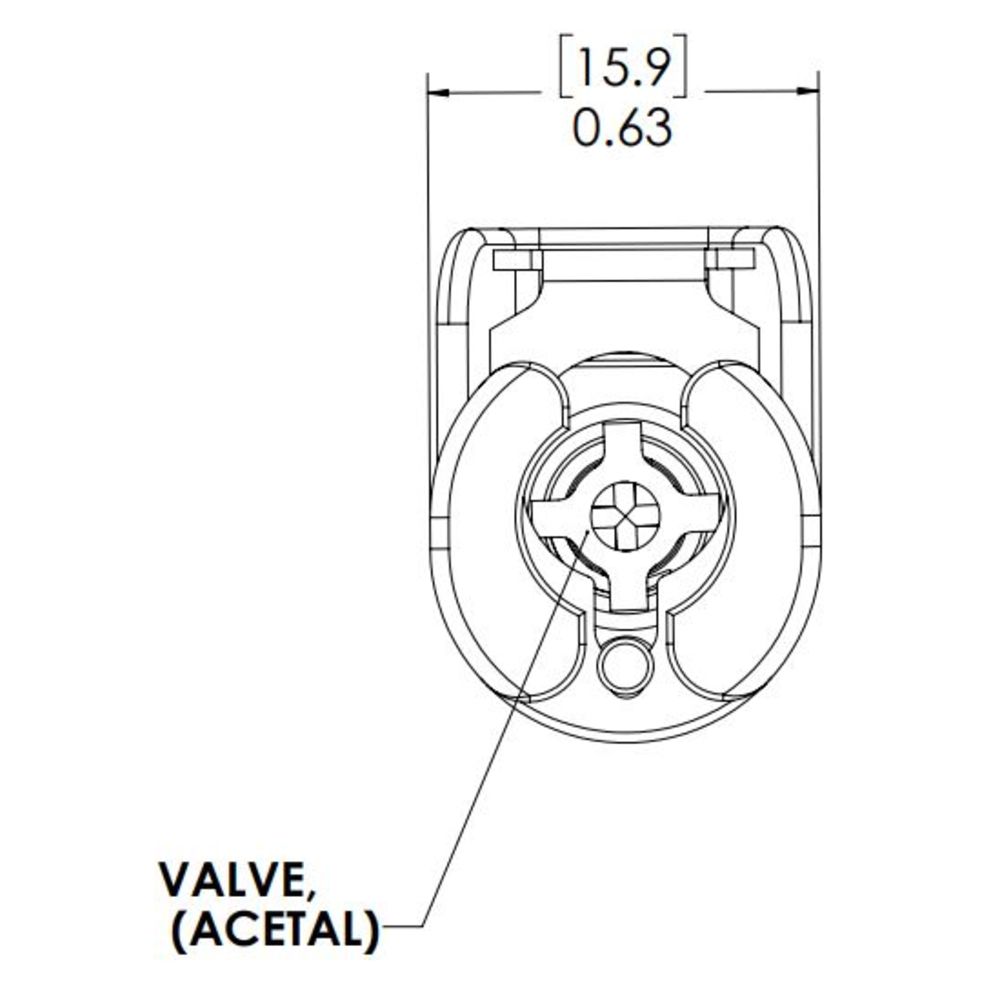 LinkTech 20AC IL Socket, Valved, 3/16" HB