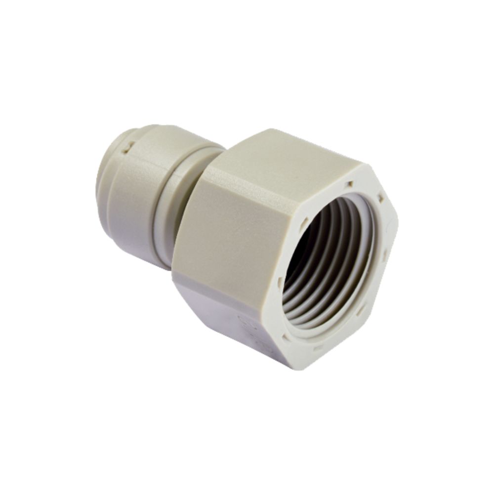 NeoFit - Acetal White Female Adapter- UN V-Type- 3/8" tube OD x 1/2-16 UN