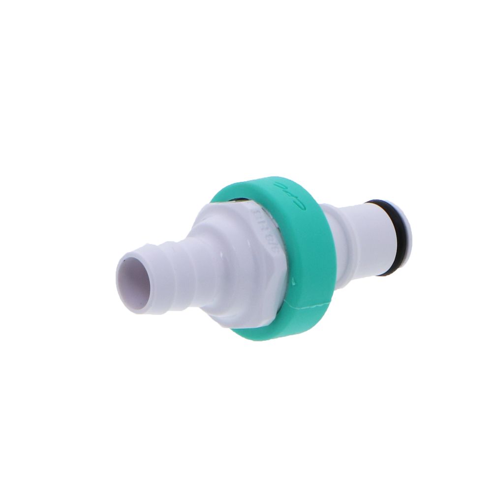 NS4D2200606 ABS Valved In-Line Hose Barb Coupling Insert 3/8 ID Barb