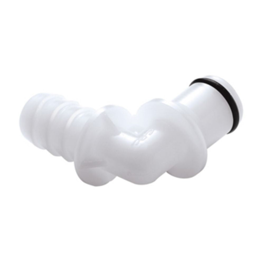 3/8 Hose Barb Valved Elbow Acetal Coupling Insert EPDM Seal