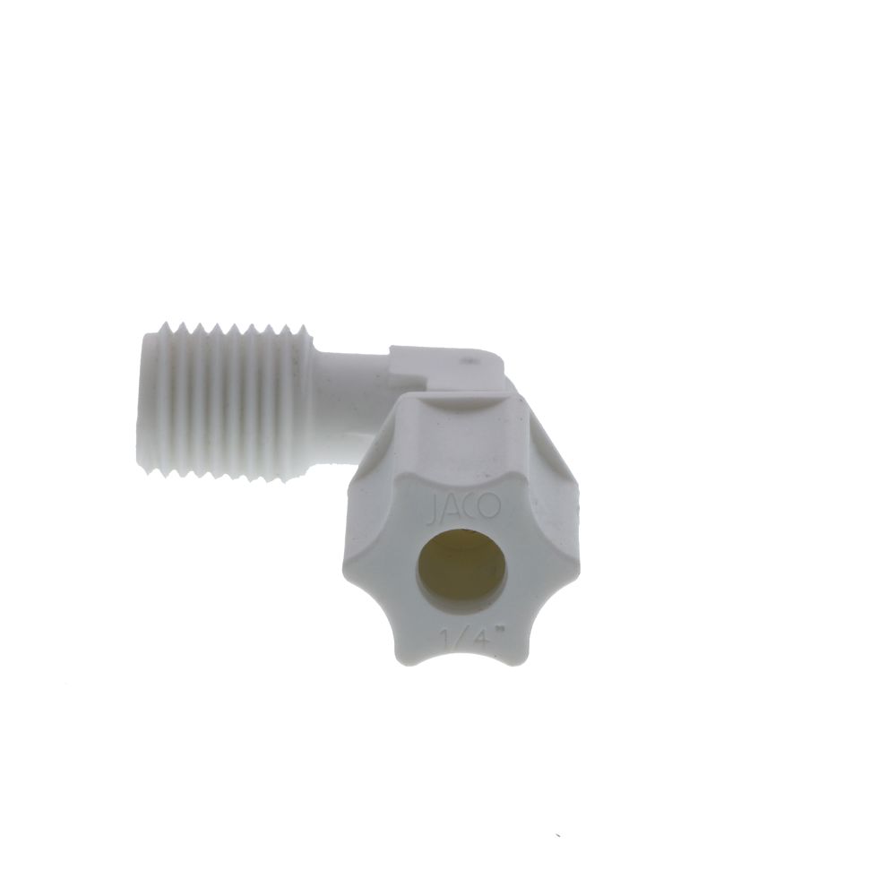 JACO 40-4-4-P-PG Polypropylene Male Elbow 1/4 OD Tube x 1/4 MPT