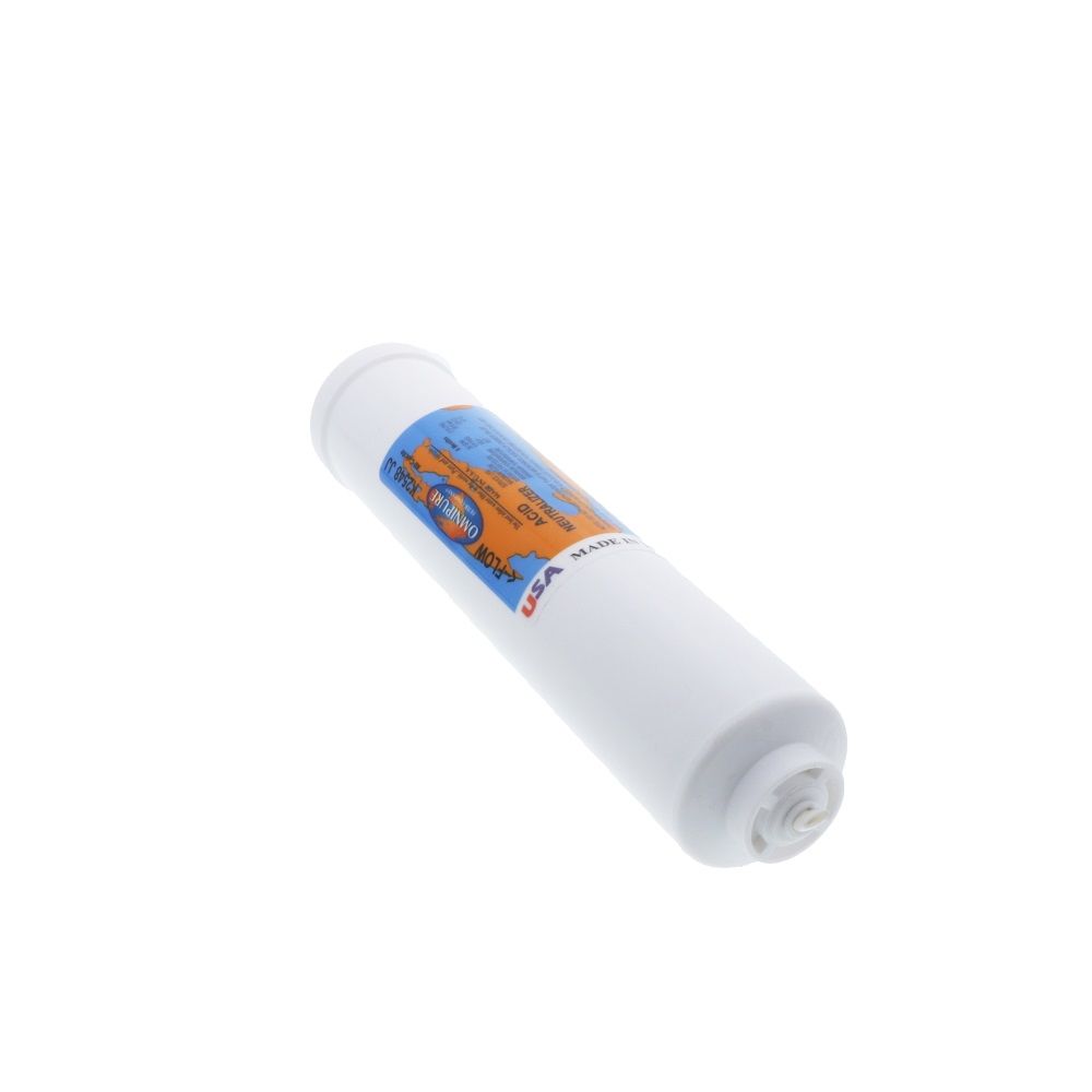 Omnipure Inline K2548-JJ Calcite Re-mineralizer - 10" x 2" Filter - 1/4" Quick Connect
