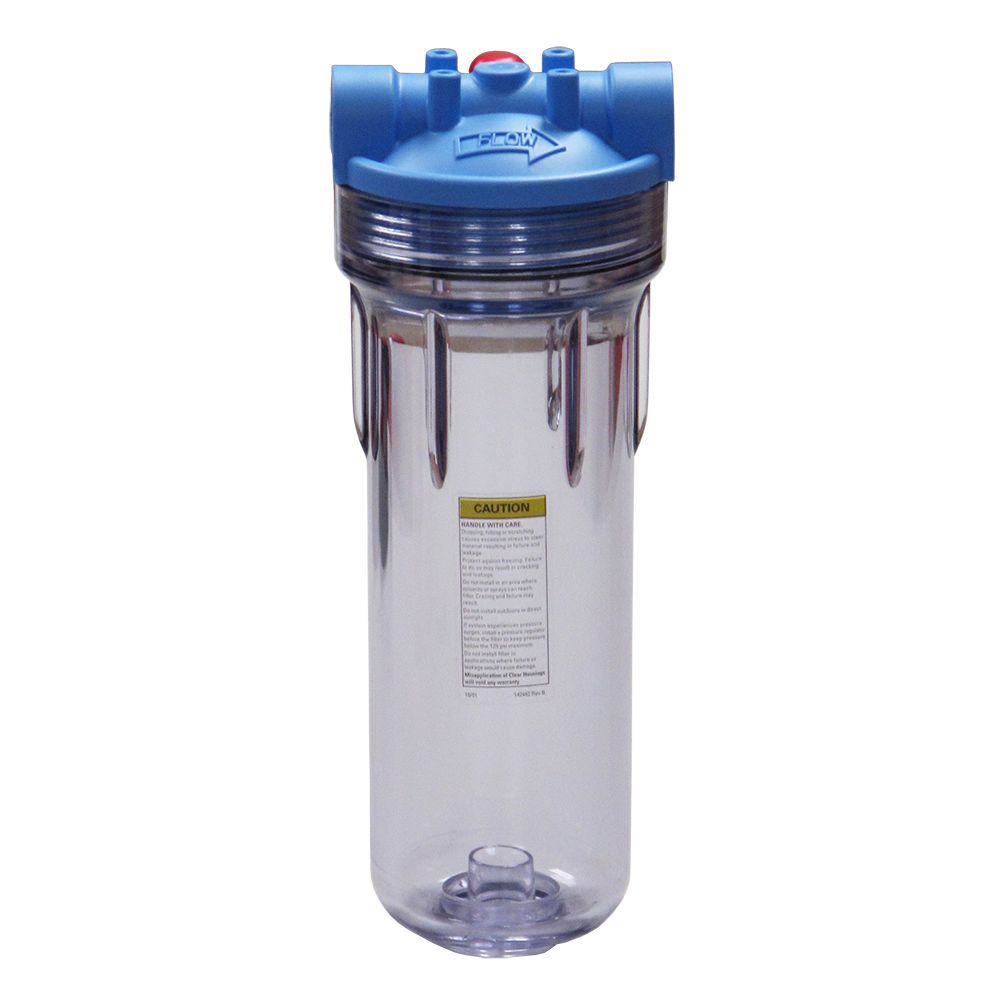 Pentek 10" 3G Slim Line Filter Housing Blue/Clear MB w/ PR - 1/2" FPT