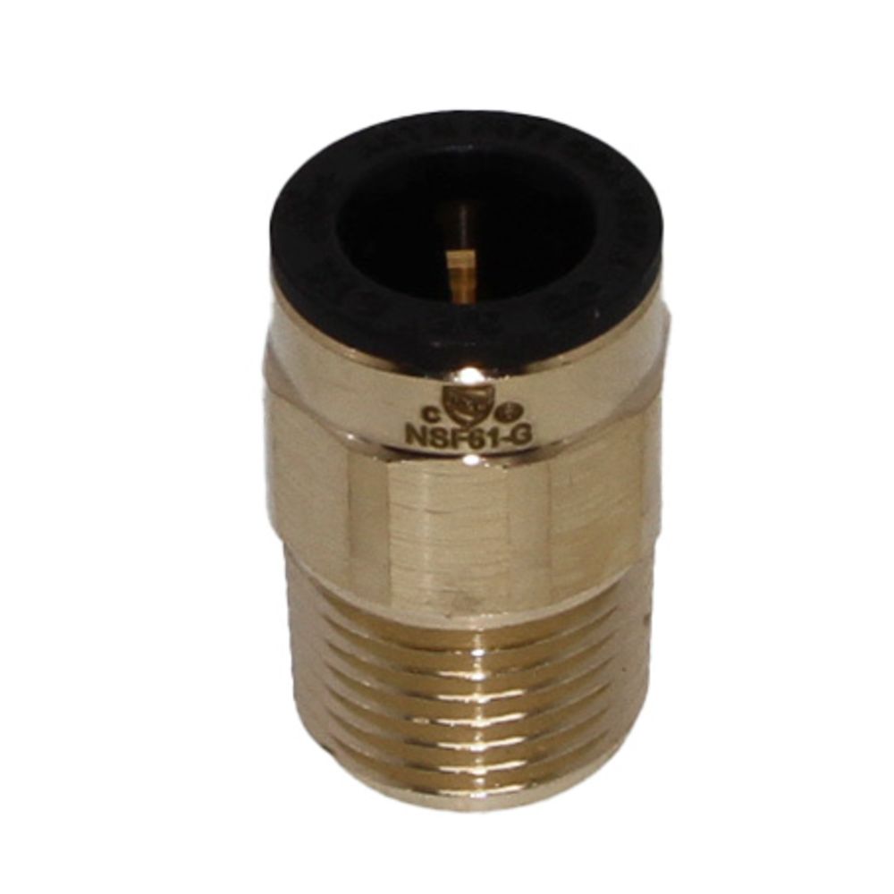 John Guest Lead-Free ProLock Brass Male Connector NPT - 3/8 CTS x 1/2 NPT