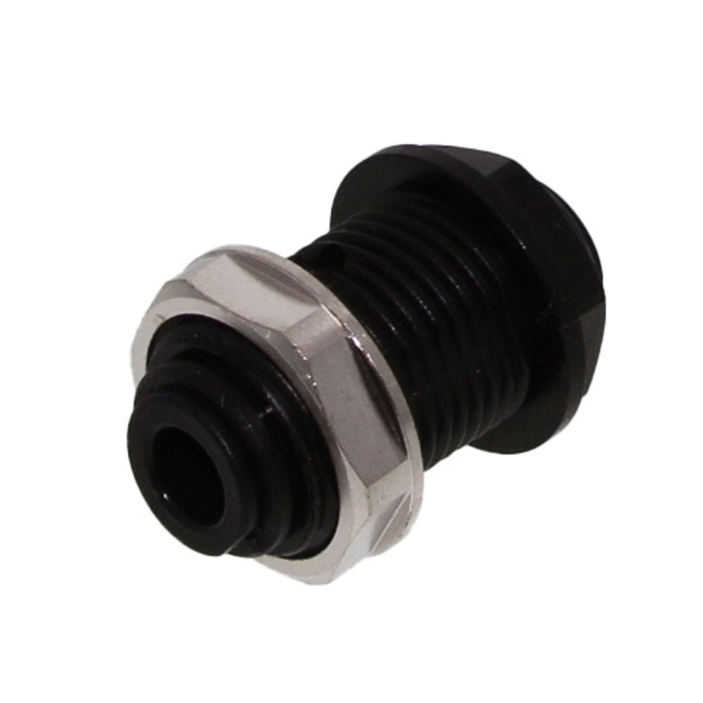 John Guest Bulkhead Connector BLACK ACETAL - 8mm x 8mm